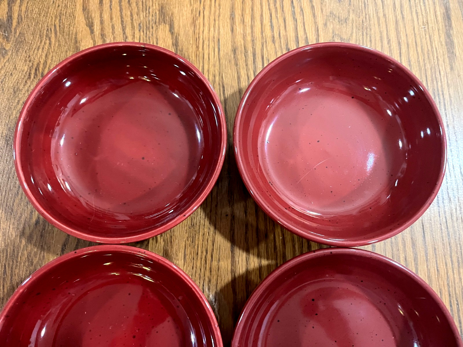 6 New BETTY CROCKER SoupCEREAL BOWLS Harmony Collection Burnt Orange/MAROON Rare