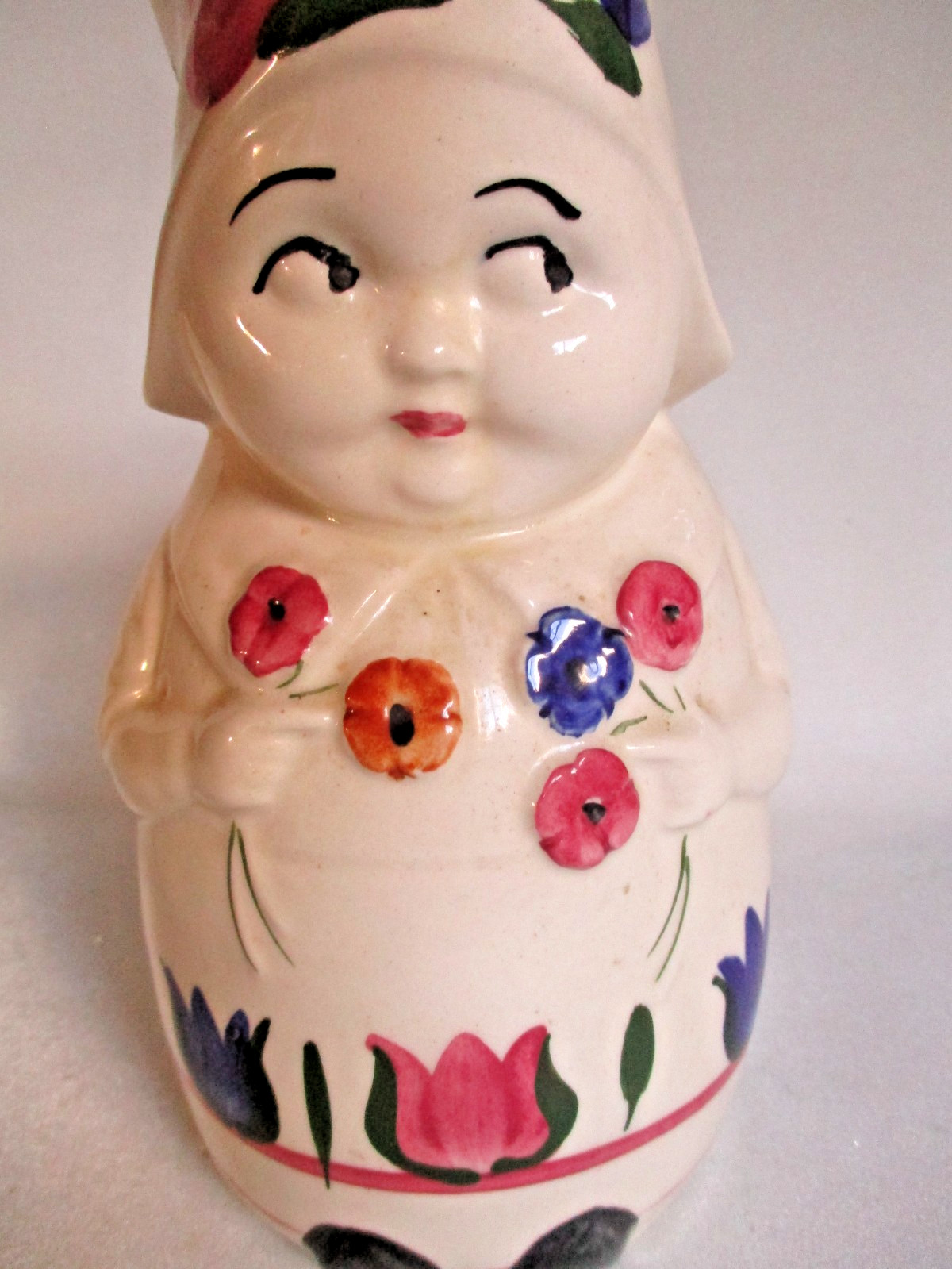 blue ridge pottery betsy pitcher tulips hand painted vintage jug
