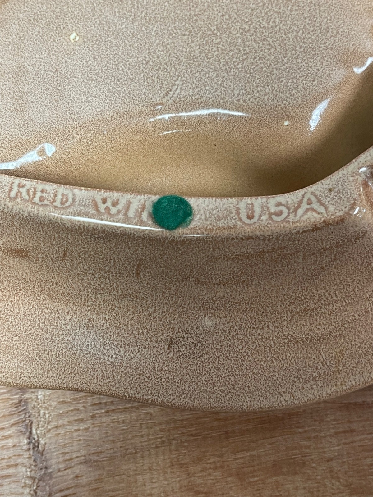Red Wing Pottery Horsehead Ashtray Or Dish. No. M-1472 Light Brown Glaze