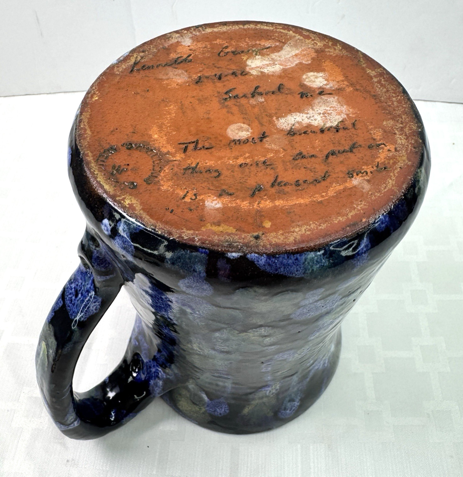 Vintage Cole Pottery Pitcher Kenneth George Sanford North Carolina Art Pottery