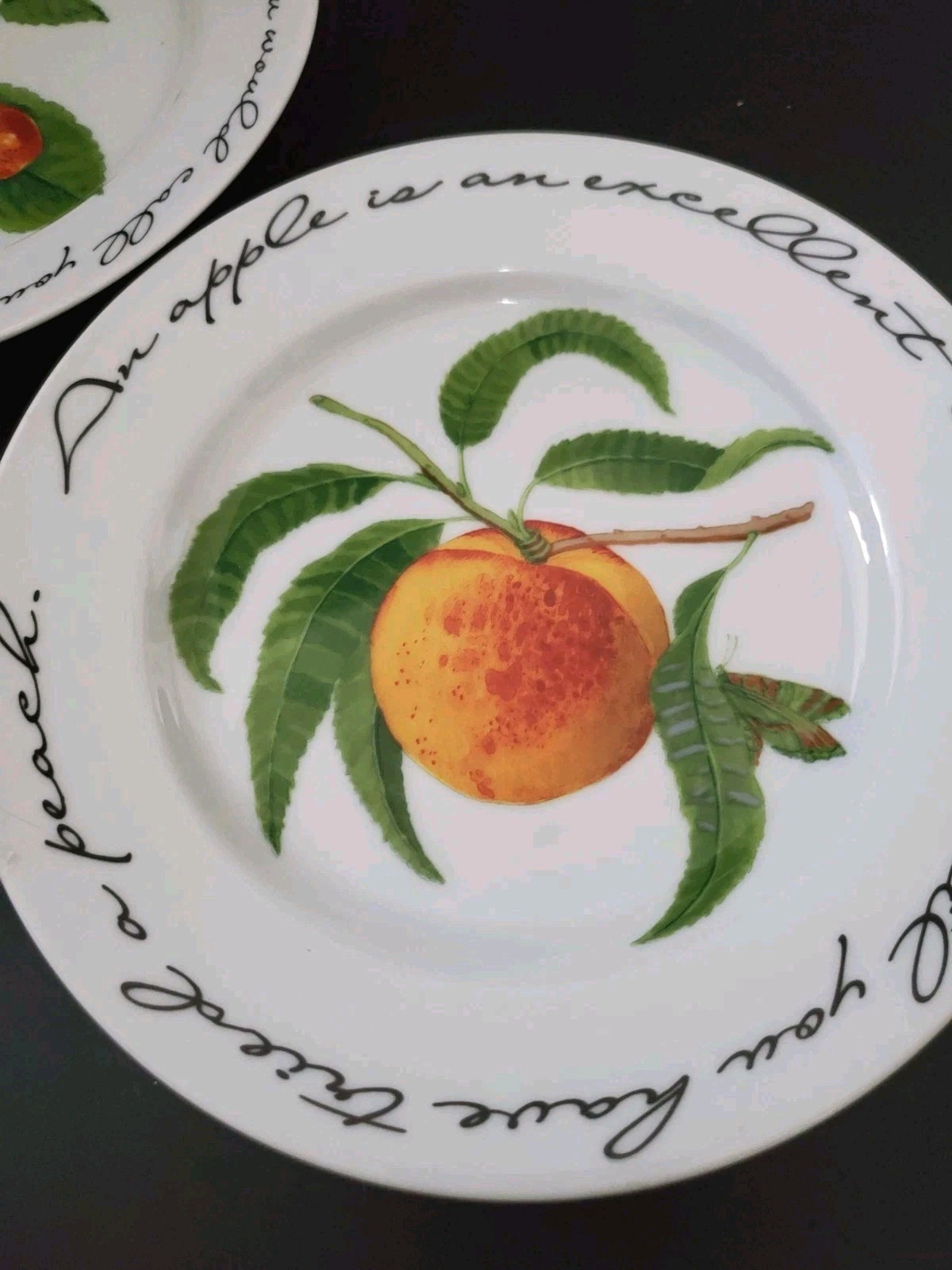 Set 2 Williams Sonoma Orchard Suite Fruit Dessert Snack Or Luncheon Plates