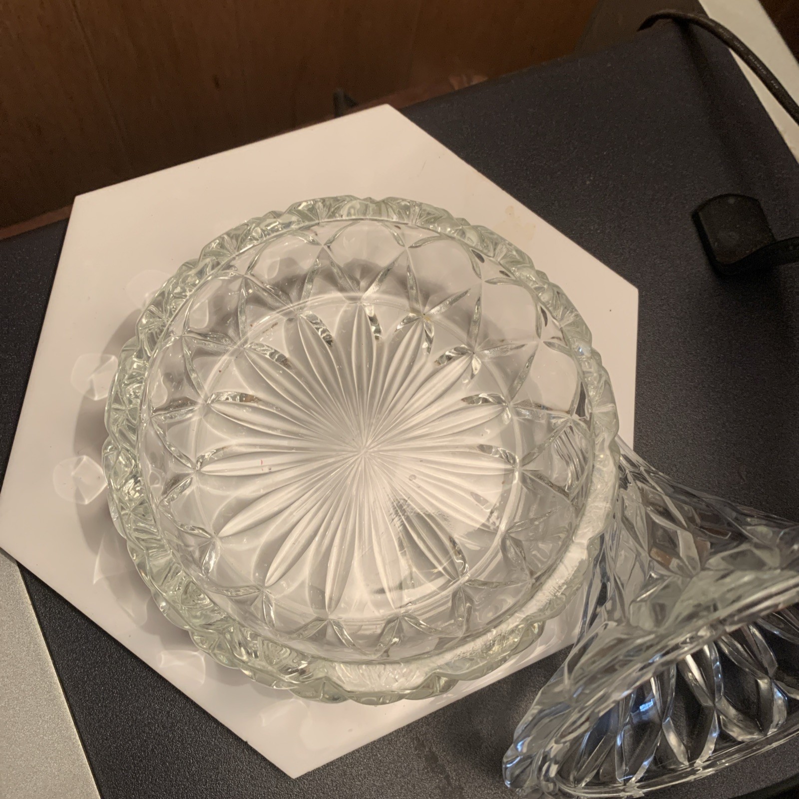 Hershey’s Kiss Crystal Clear Glass Lidded Candy or Trinket Dish
