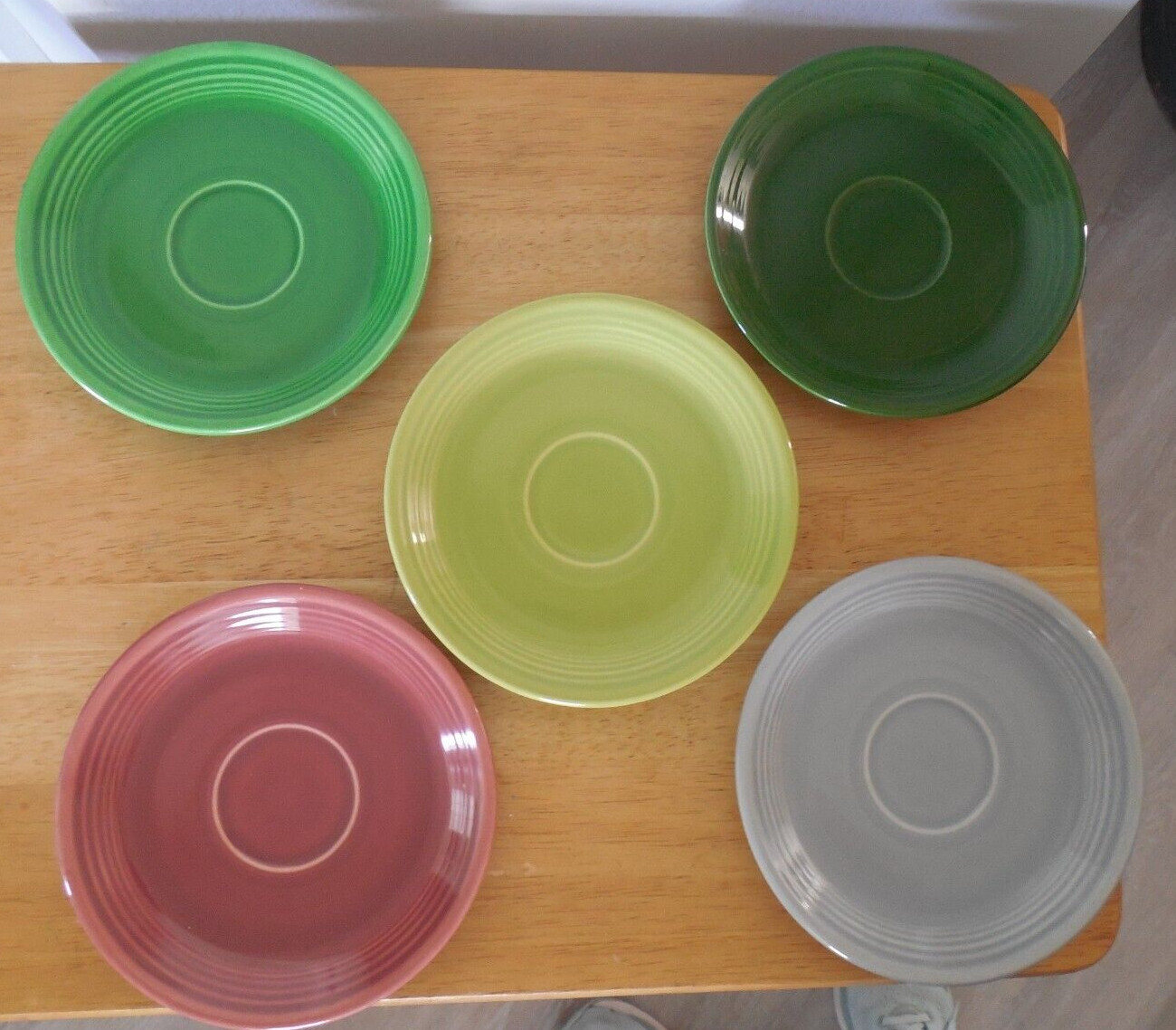 5 Sets of Cups & Saucers, Fiesta 1950s Colors, Fiestaware 1950 to 1959, 10 pcs