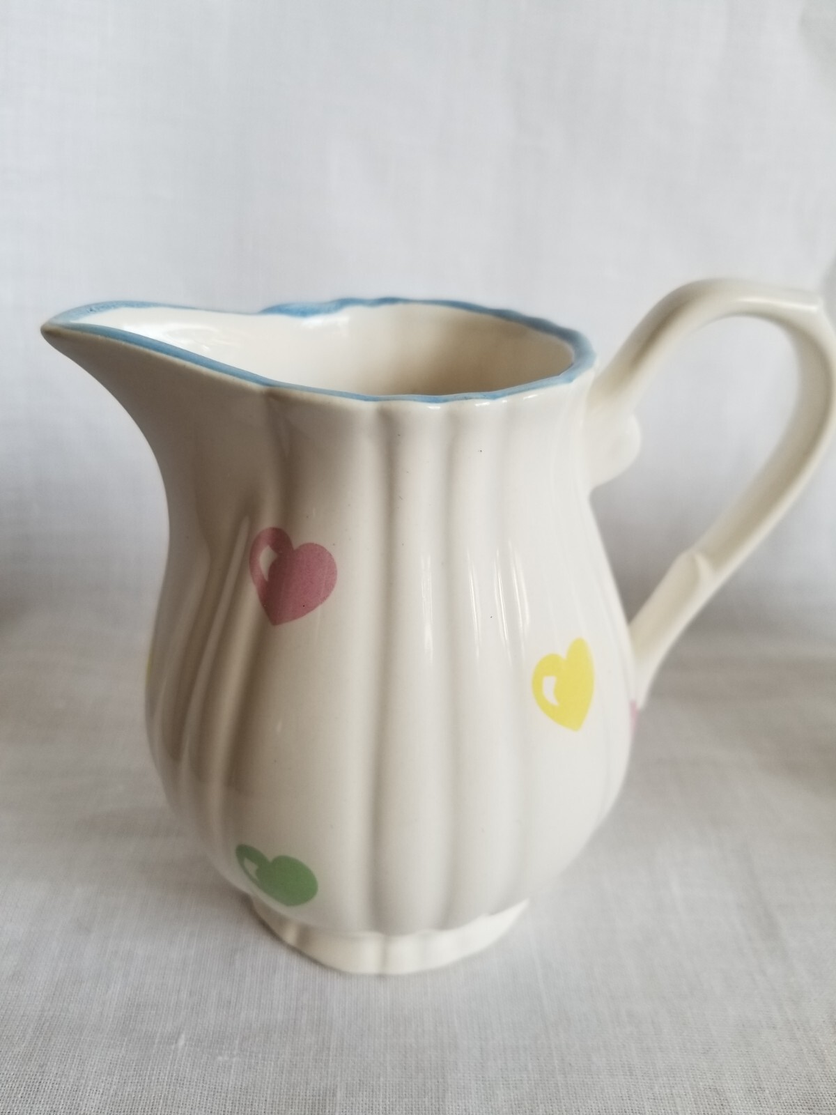 Tiffany & Co Limoges France Handpainted Pastel Hearts Creamer and Sugar Bowl
