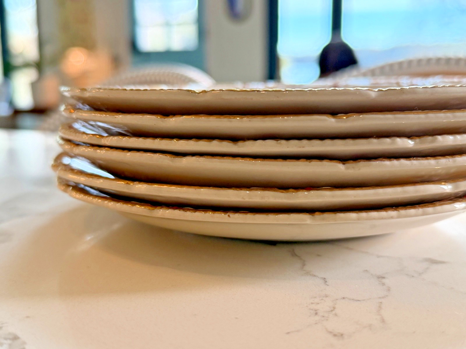 John Maddock & Sons-Royal Ivory- “Henley” Set of 2 Bread Plates Floral Antique