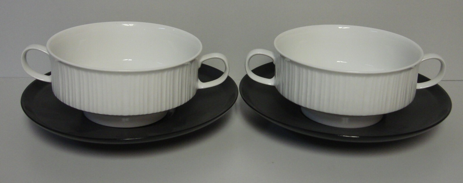 Rosenthal (Continental) VARIATIONS Cream Soup Bowls and Saucers FOUR PIECE SETS
