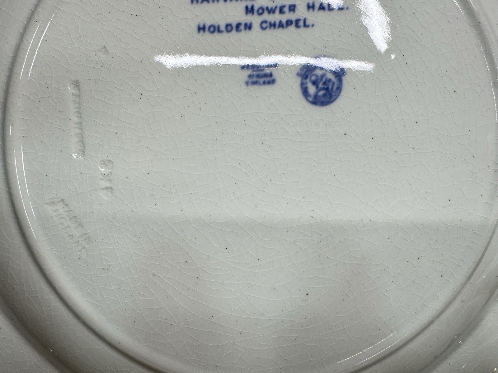 Vintage 1927 Wedgwood Harvard University 10-3/8” Blue Dinner Plates – Set of 7