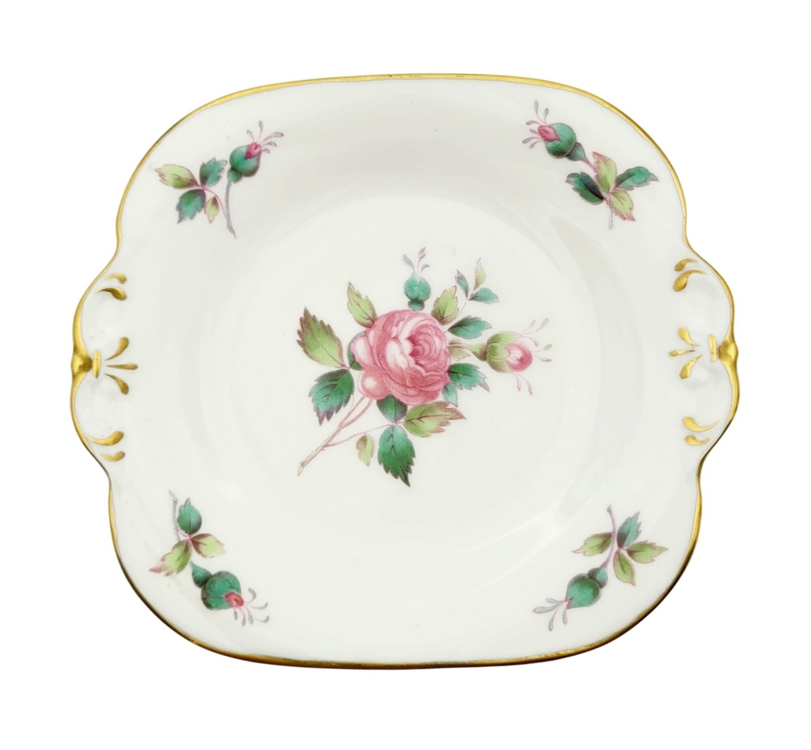 Vintage Spode Bone China England Nut Dish Billingsley Rose Spray 4″ x 4.25″