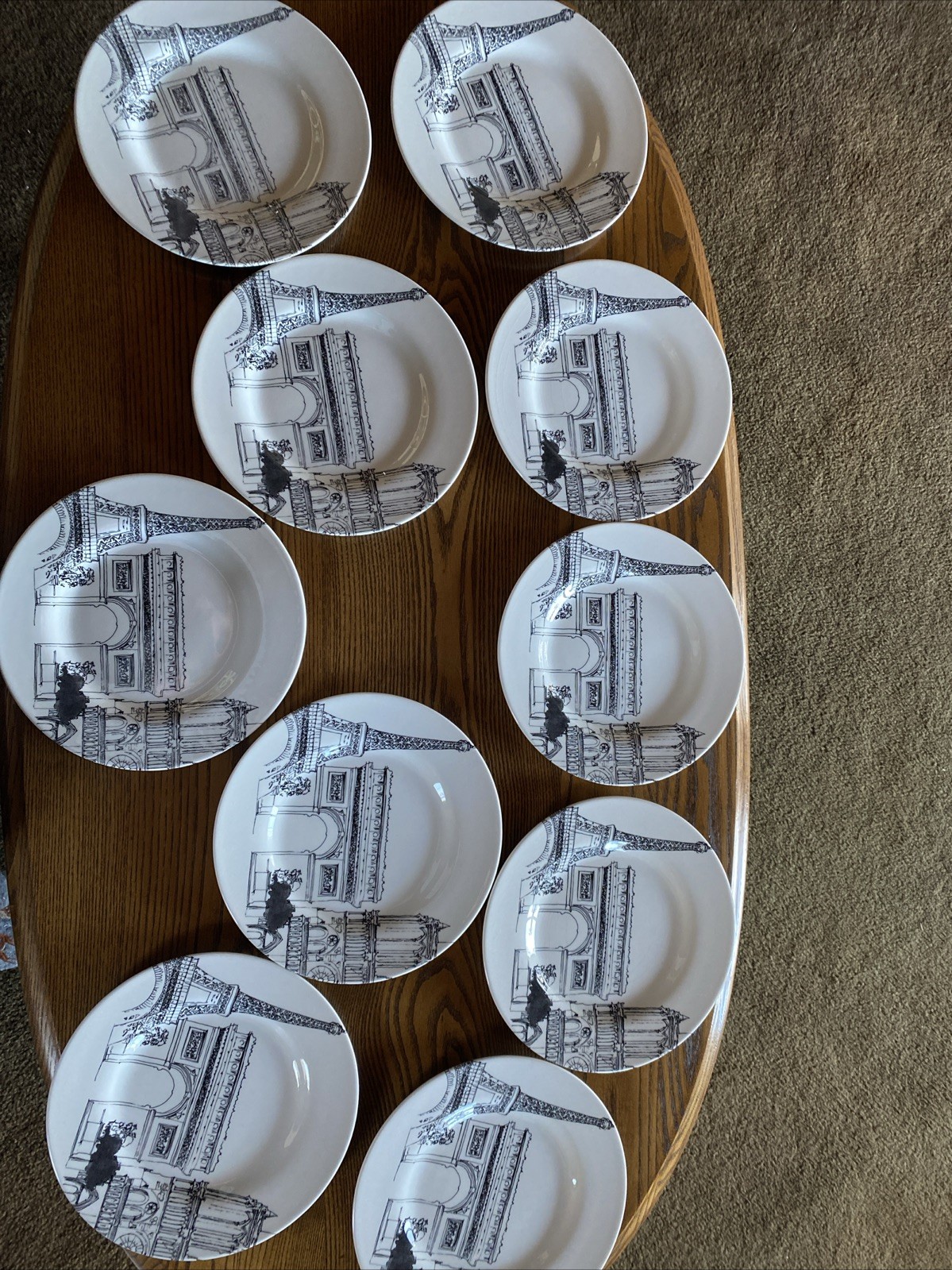 10 Royal Stafford Paris City Scene 8 1/2” Plates