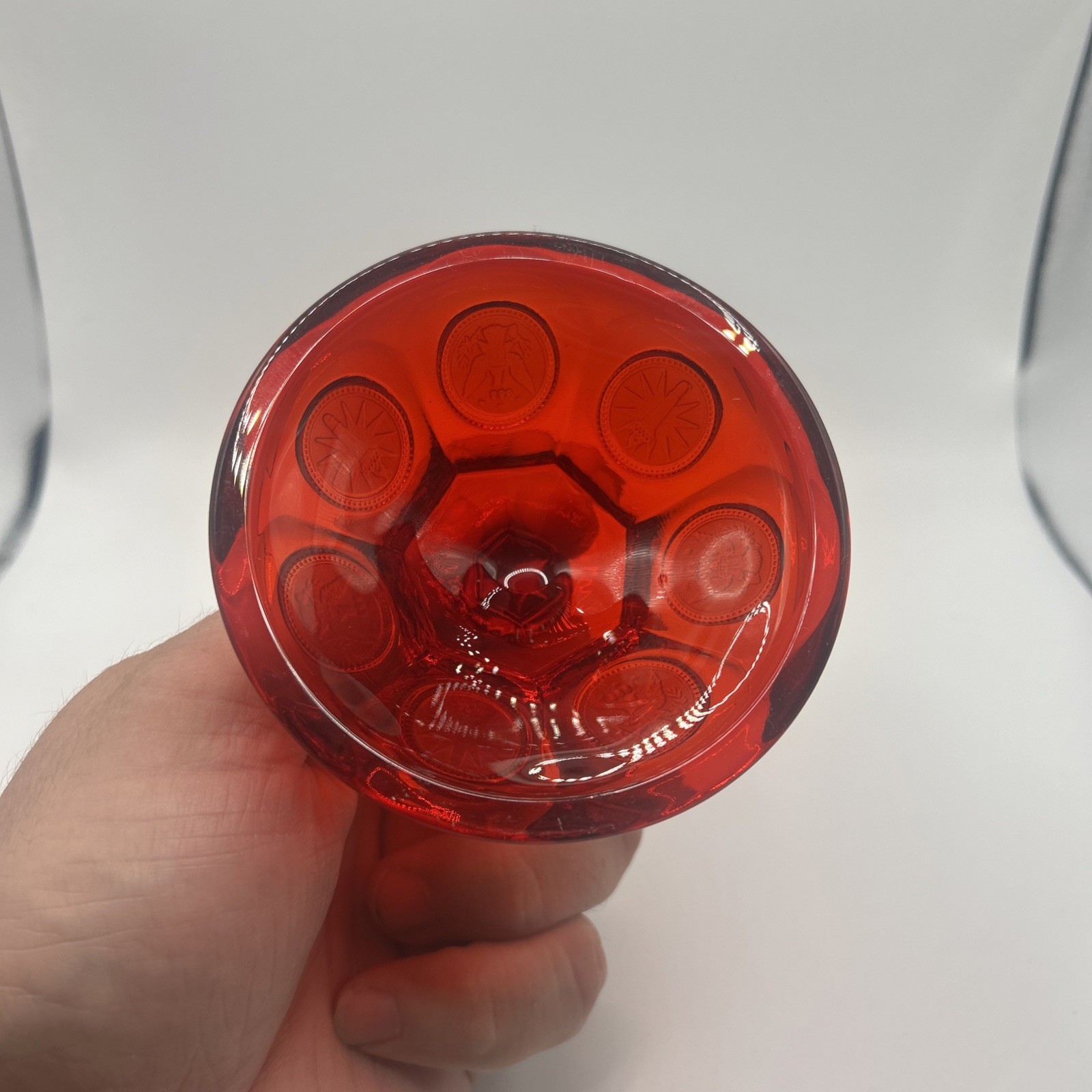Fostoria Ruby Red Coin Candy Dish Original Replacement Lid