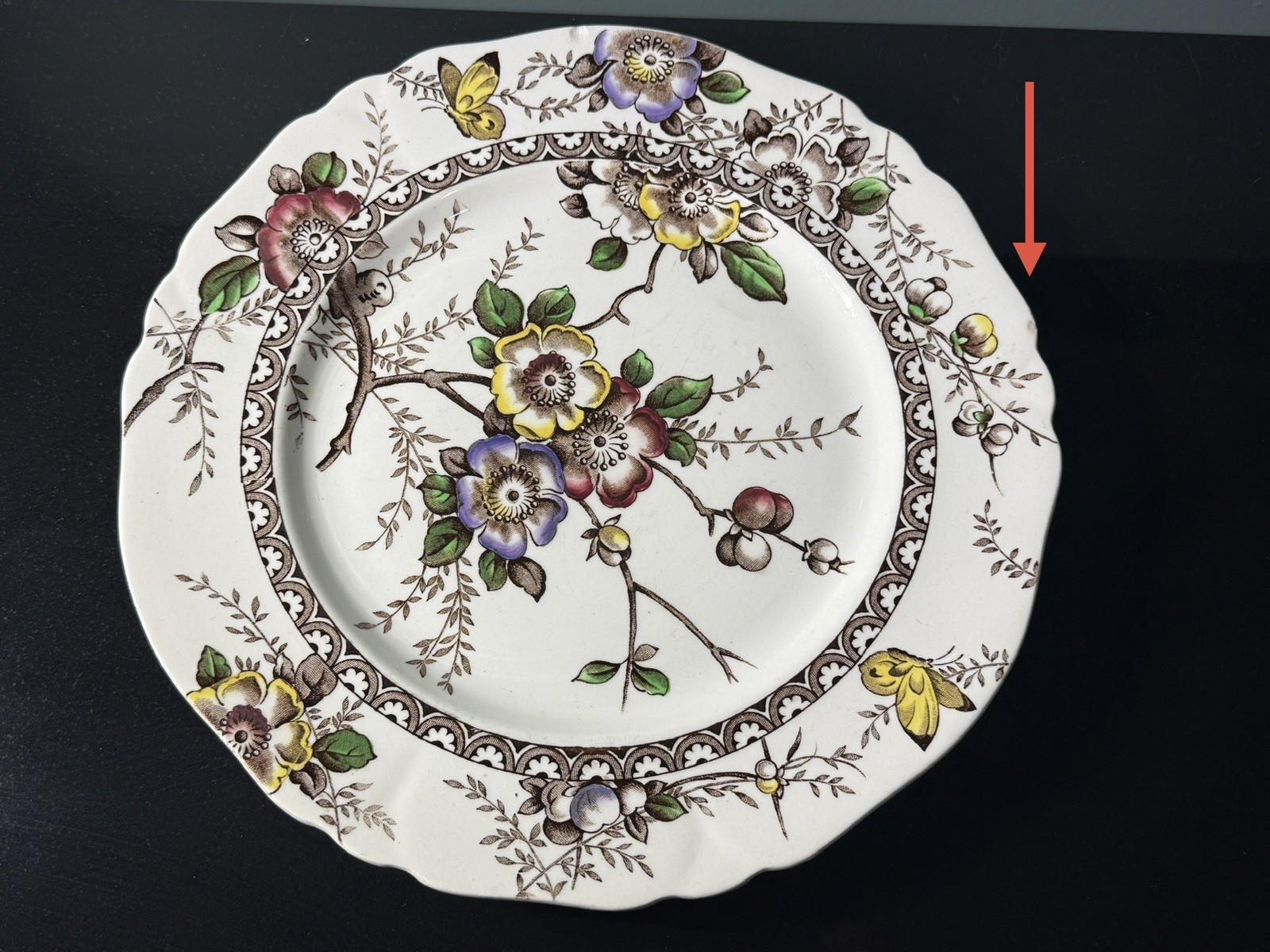 Set of 5 Alfred Meakin Medway Beautiful Dinner Plates Transferware Floral