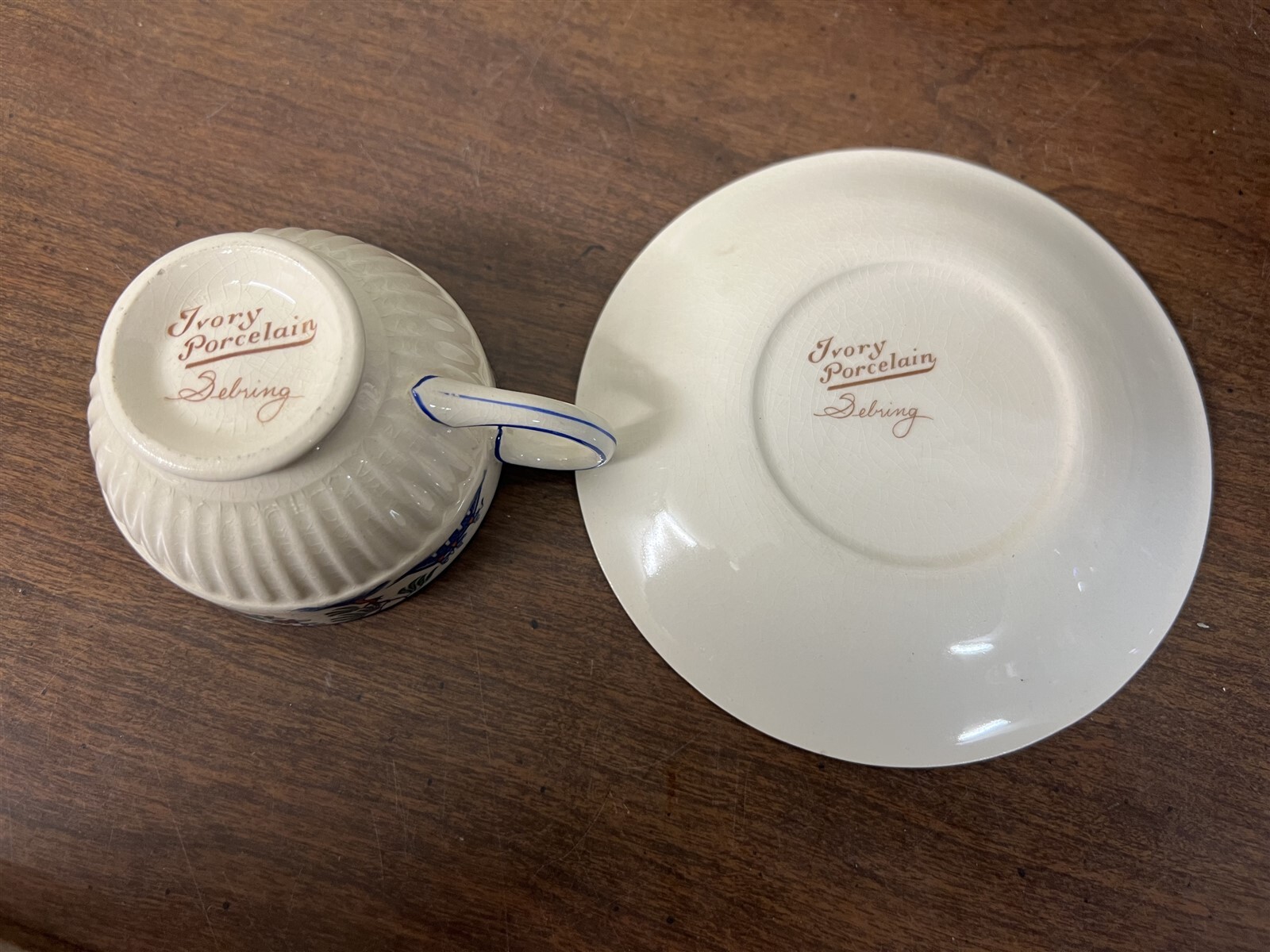 Vintage Sebring SEB49 Ivory Porcelain Demitasse Cup and Saucer