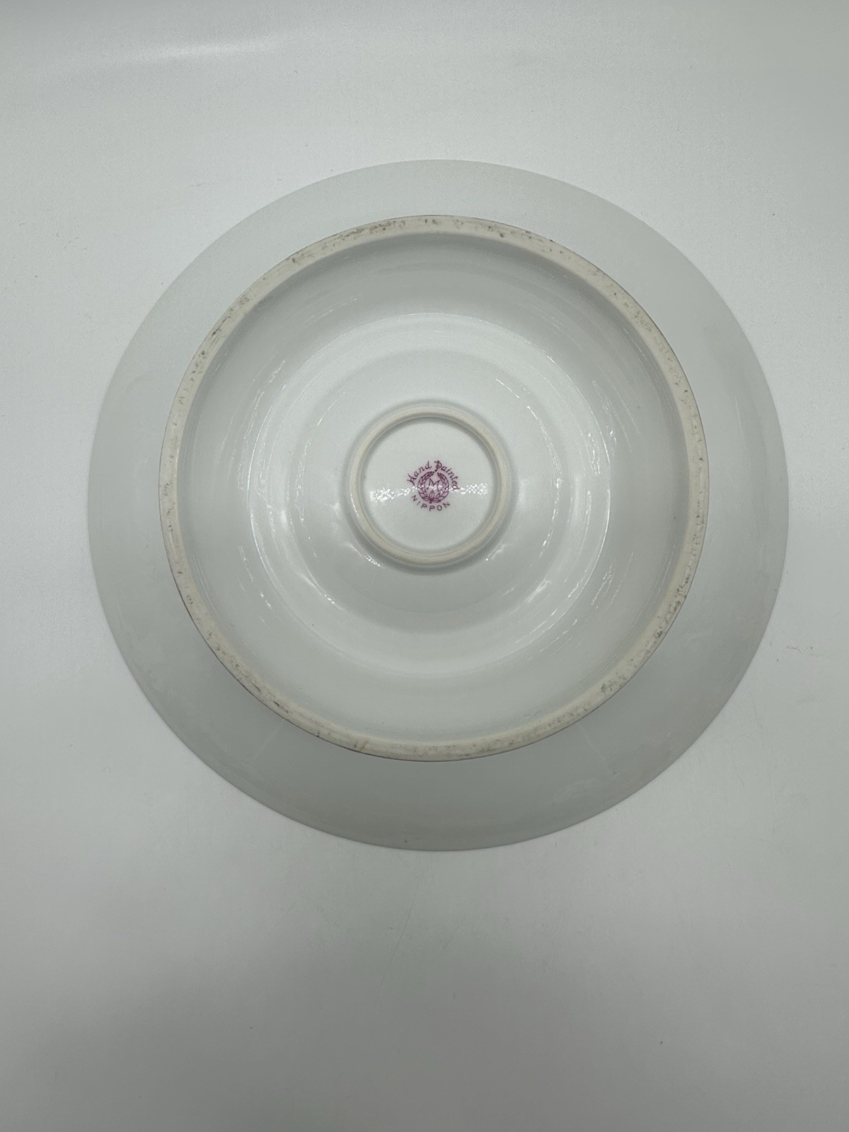 Vintage Nippon Hand Painted Floral Cookie Cake Plate