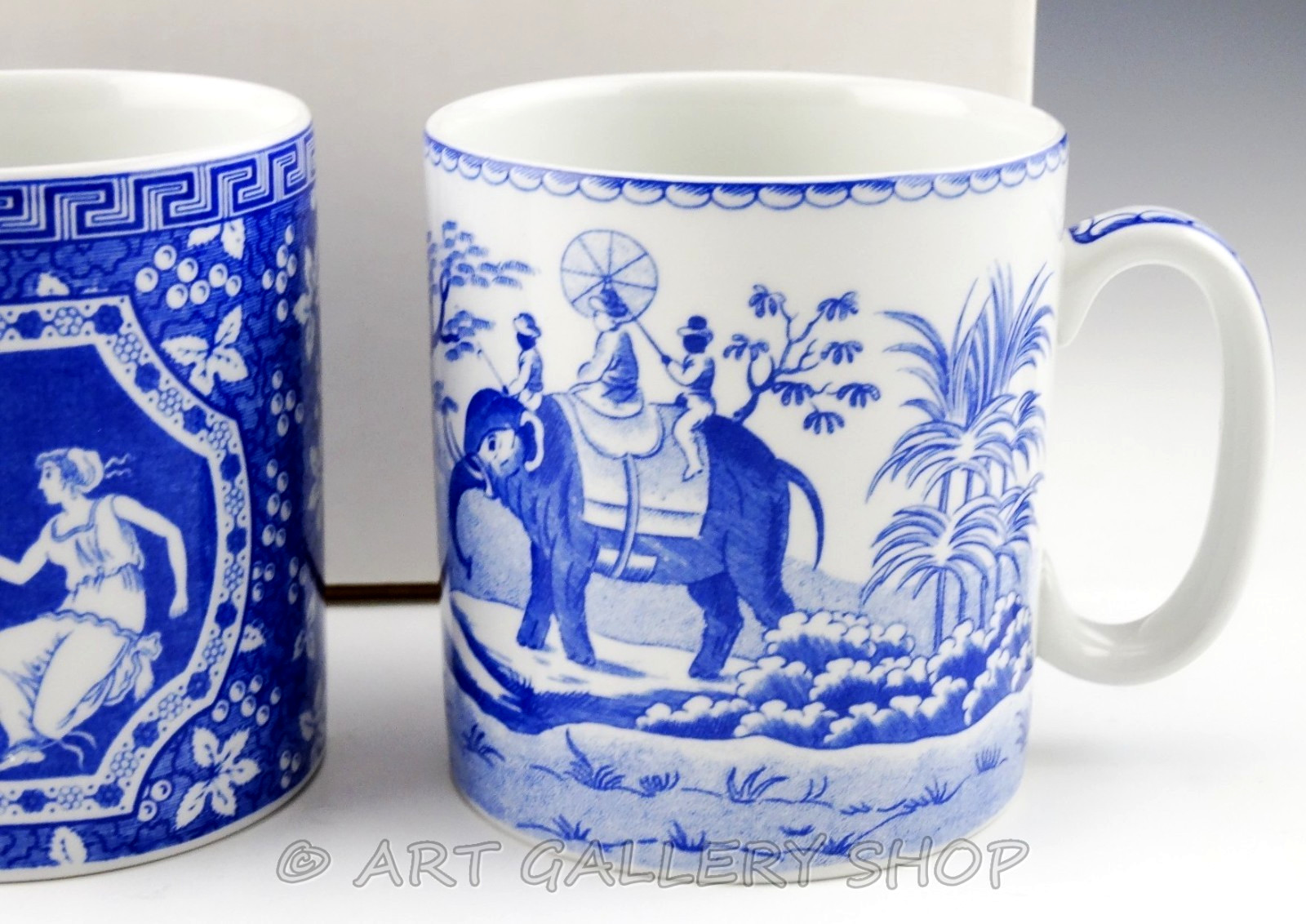 Spode BLUE ROOM COLLECTION MUGS Geranium, Indian Sporting, Greek, Gothic Castle