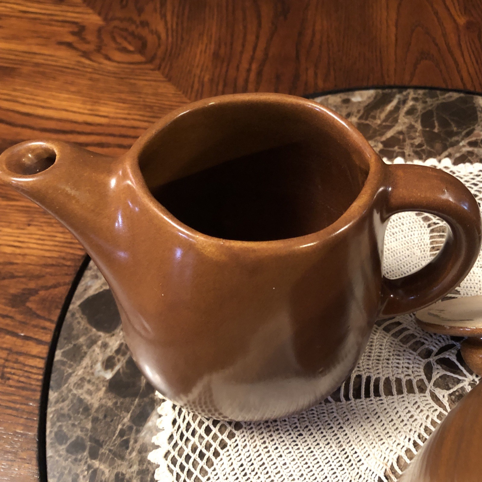 LOT OF 3 Bybee BB Kentucky American Art Pottery Caramel Coffee Pitcher/T Pots