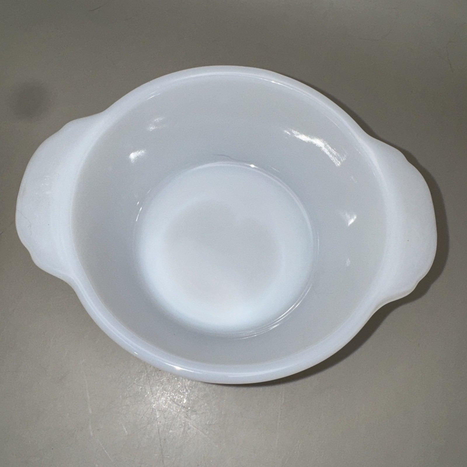 Fire King Milk Glass Covered Dish Gild Gilt Trim Vintage