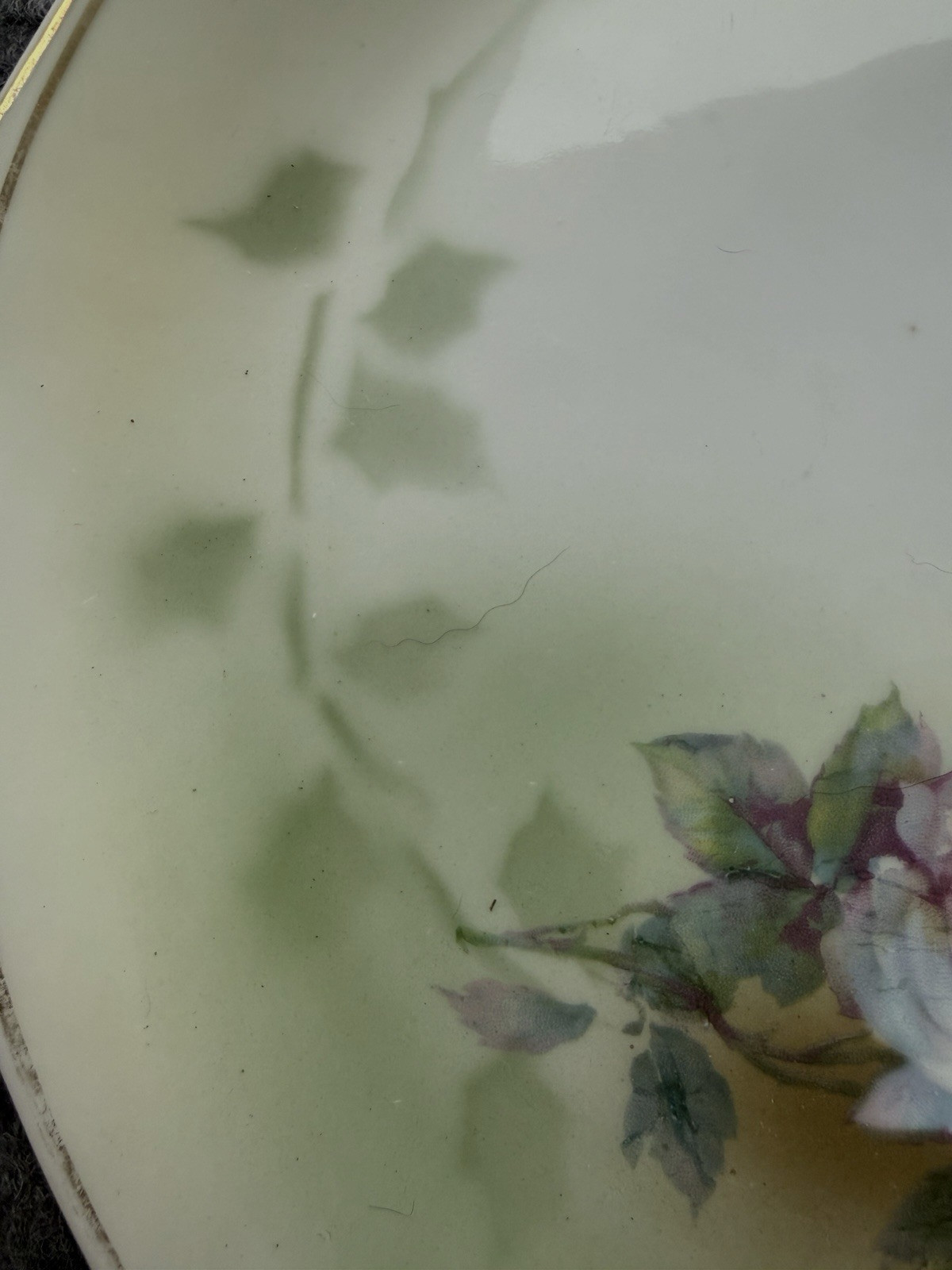 Rudolstadt Royal Prussia 10″Cake Plate with Handles and Hand Painted