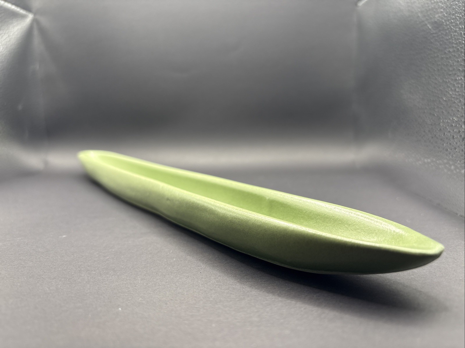 Vintage Signed 16″ Carnevale McCarty “Memphis” Sage Green Olive Boat