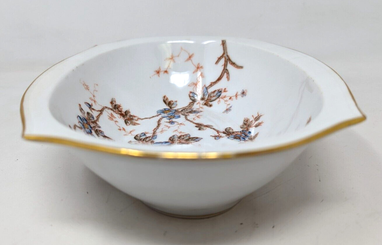 VTG D&C Delinieres Limoges Dorique Blue Blossom Vegetable Serving Bowl Dish KP21