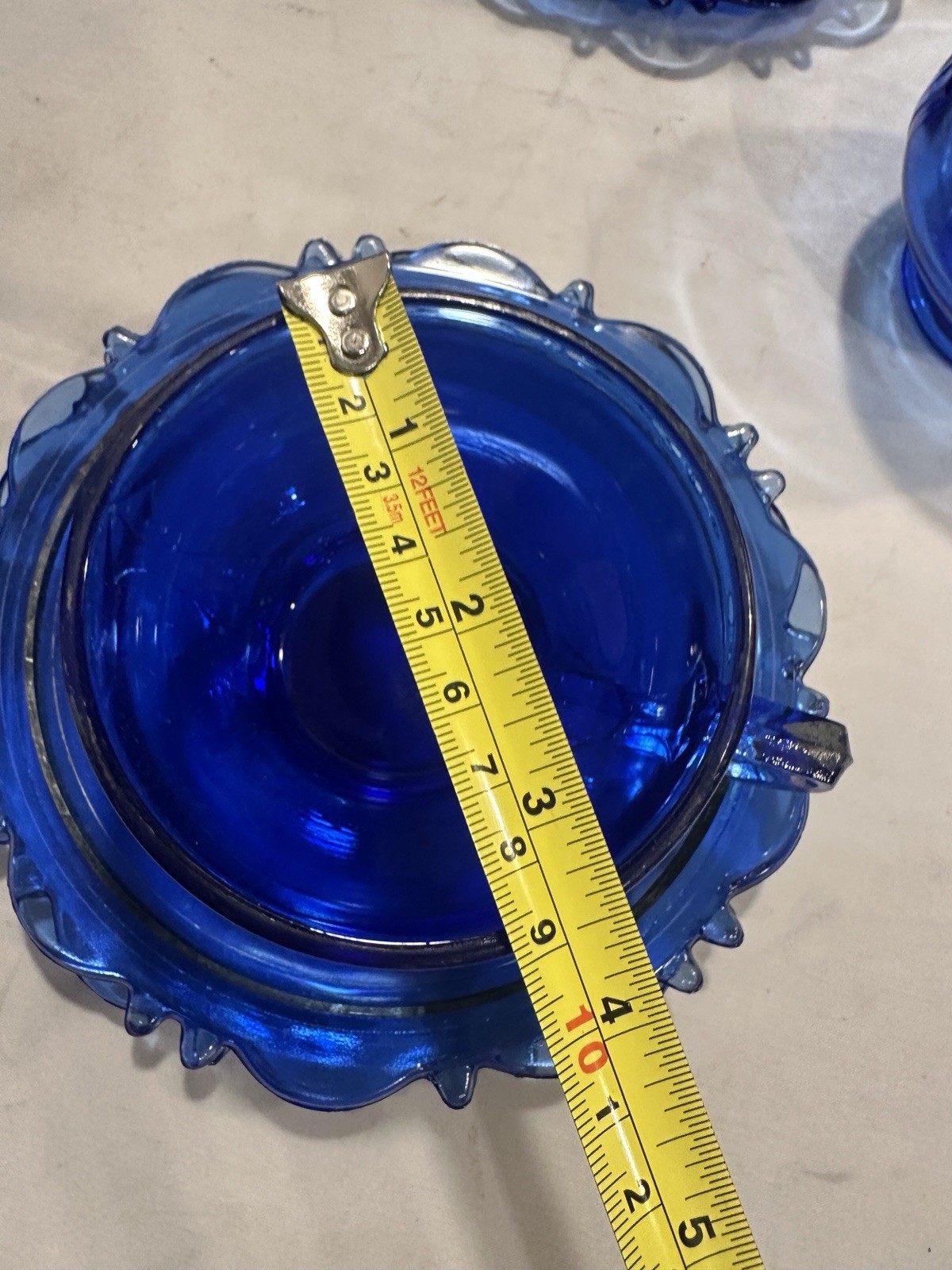 LE Smith Cobalt Blue Mt Pleasant Depression Glass 20 Pc Cup Saucer Milk Set