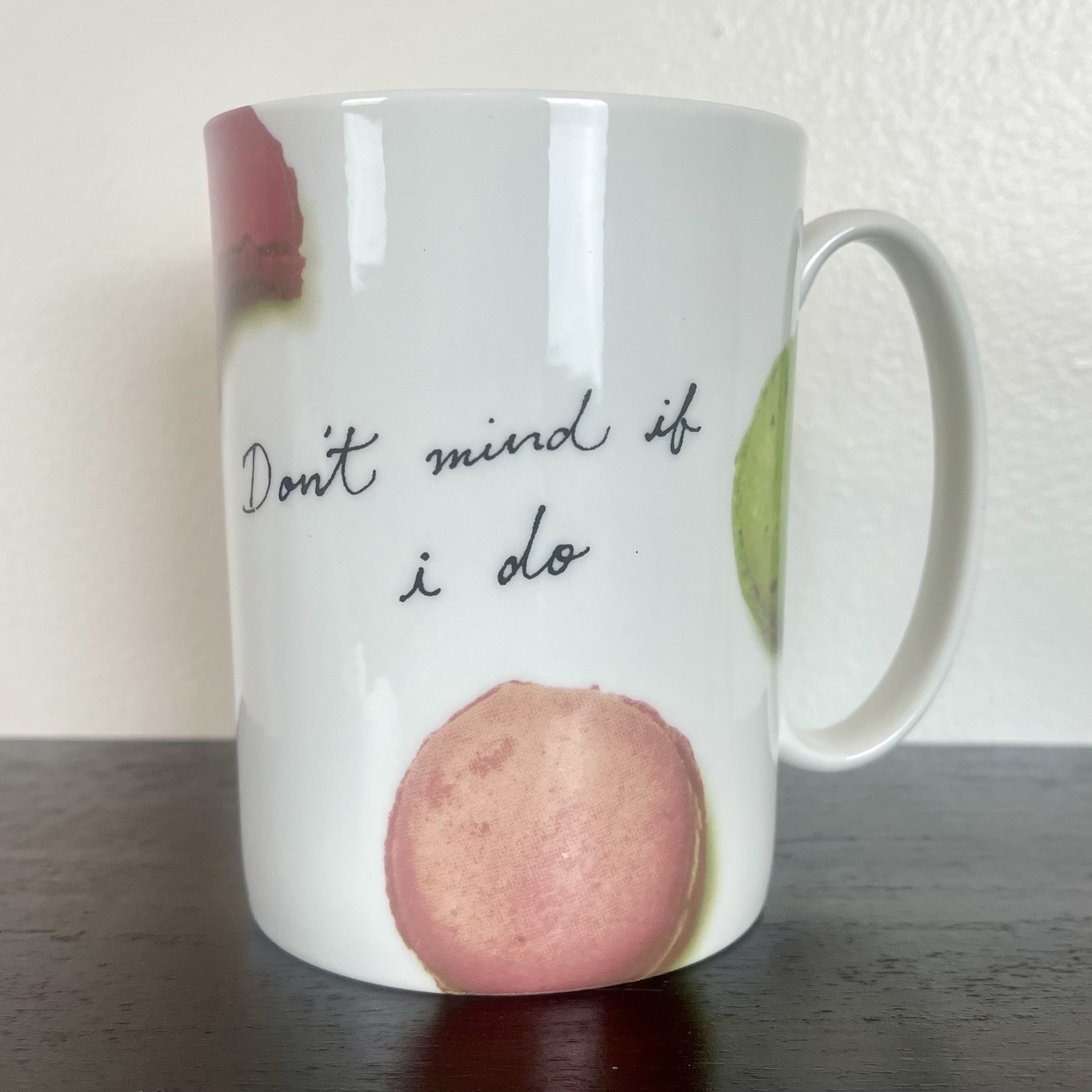 Lenox x Kate Spade New York Mug Ceramic SNAP HAPPY Macaroons Don’t Mind If I Do