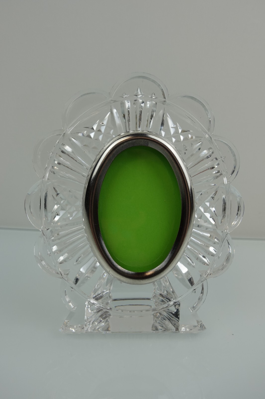 Waterford Crystal Small Mini Silver Framed Oval Picture Photo Frame – See Pics