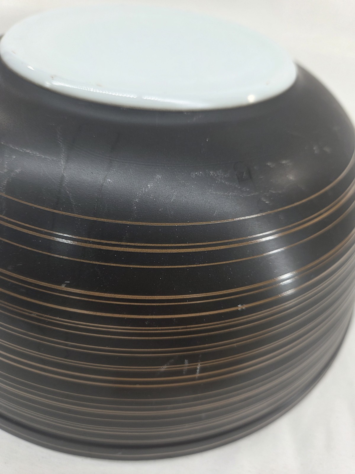 Vintage PYREX Terra 3 Matte Brown Tan Striped Mixing Bowls 404 403 401
