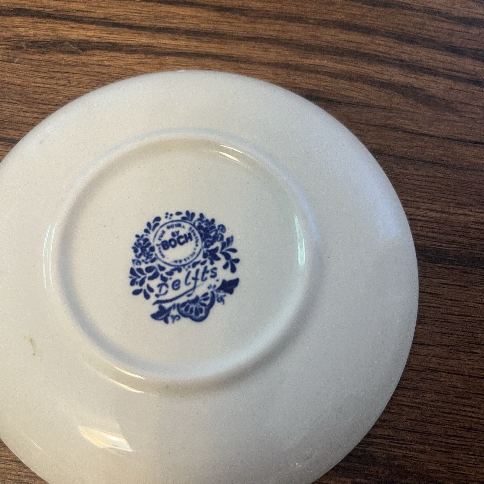 Boch Belgium Delft set of 6 Small Plates 4.25” Children Scenes Blue Dutch