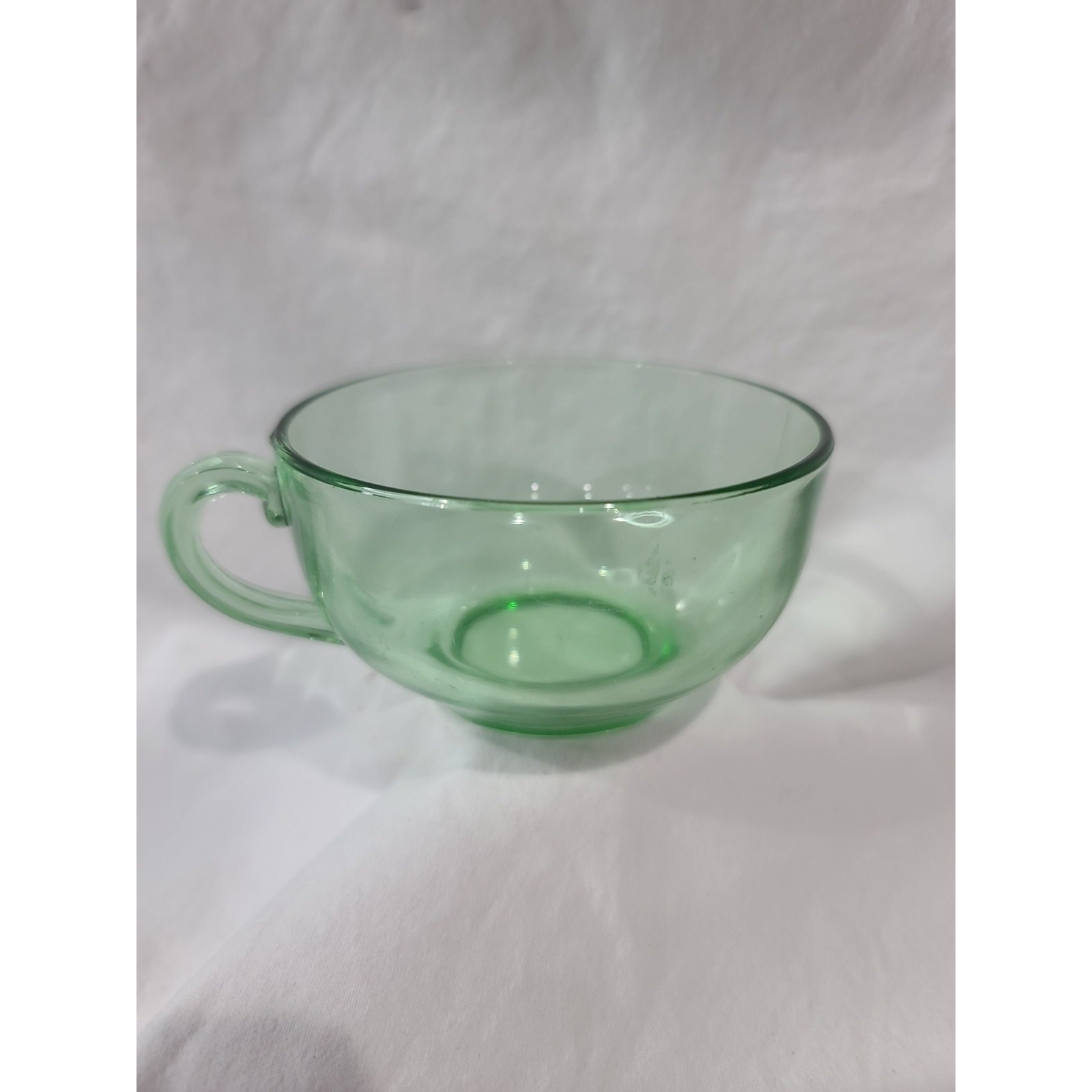 Light Green Depression Glass Tea Cup Vintage