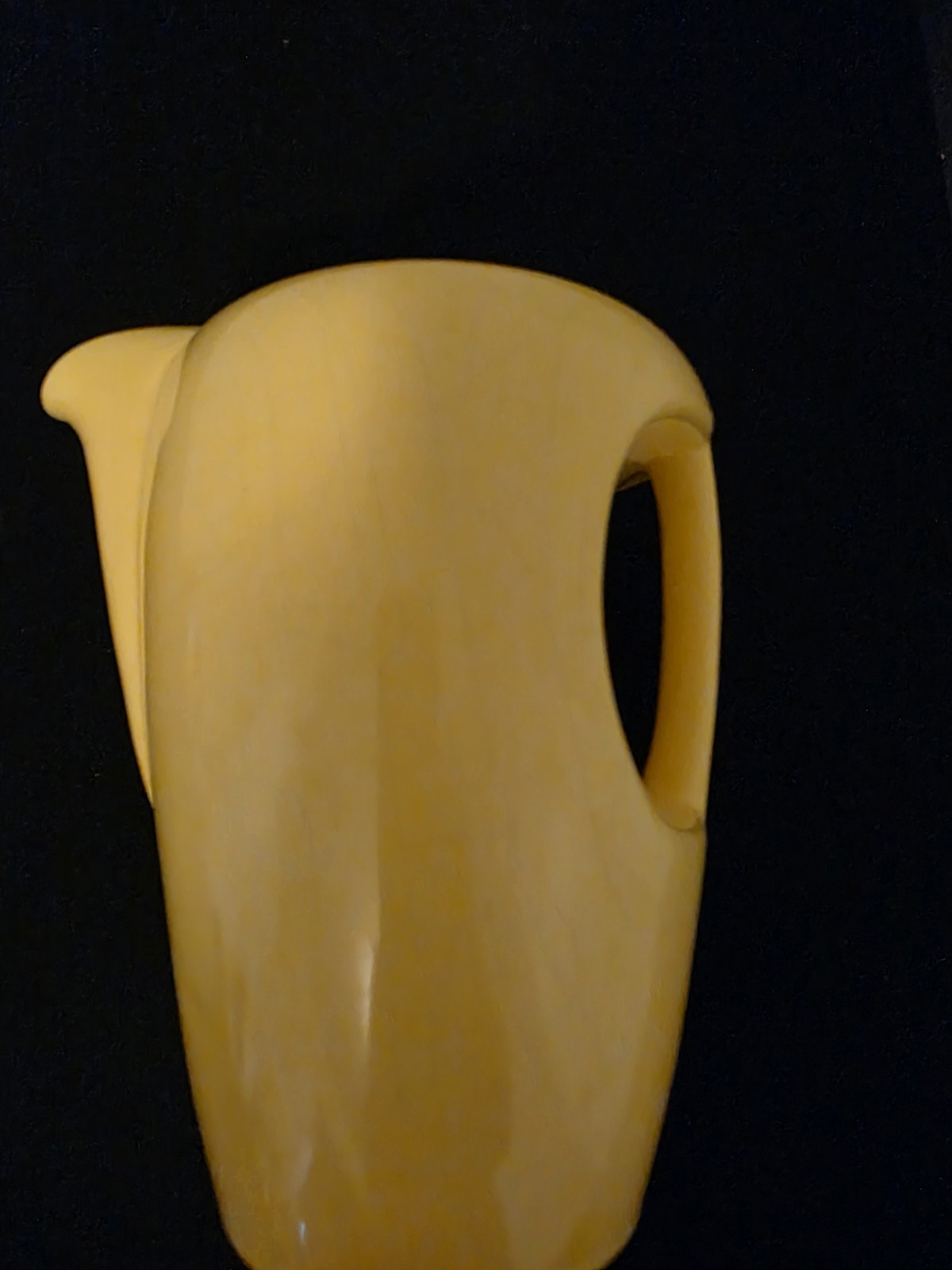 Hollydale Malibu Modern Yellow Ceramic Pitcher , Glossy Finish, Round Shape