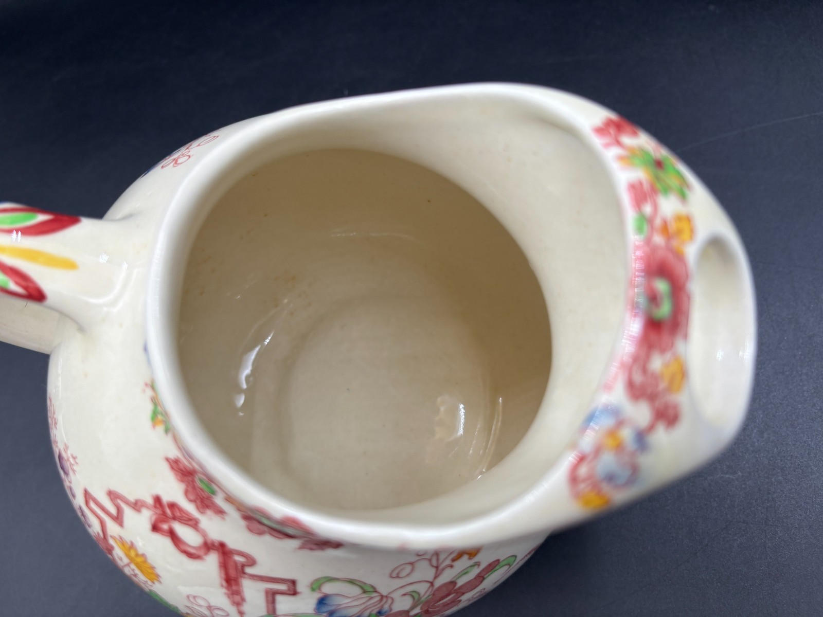 Mason’s “STRATHMORE” ~ Pink ~ England ~ Pitcher ~ 6 1/4″ Tall