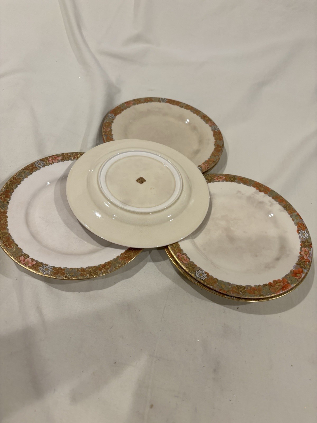 Set of 6 VTG Noritake China Harmony #3906 Gold Trim 6 Inch Dessert Plates