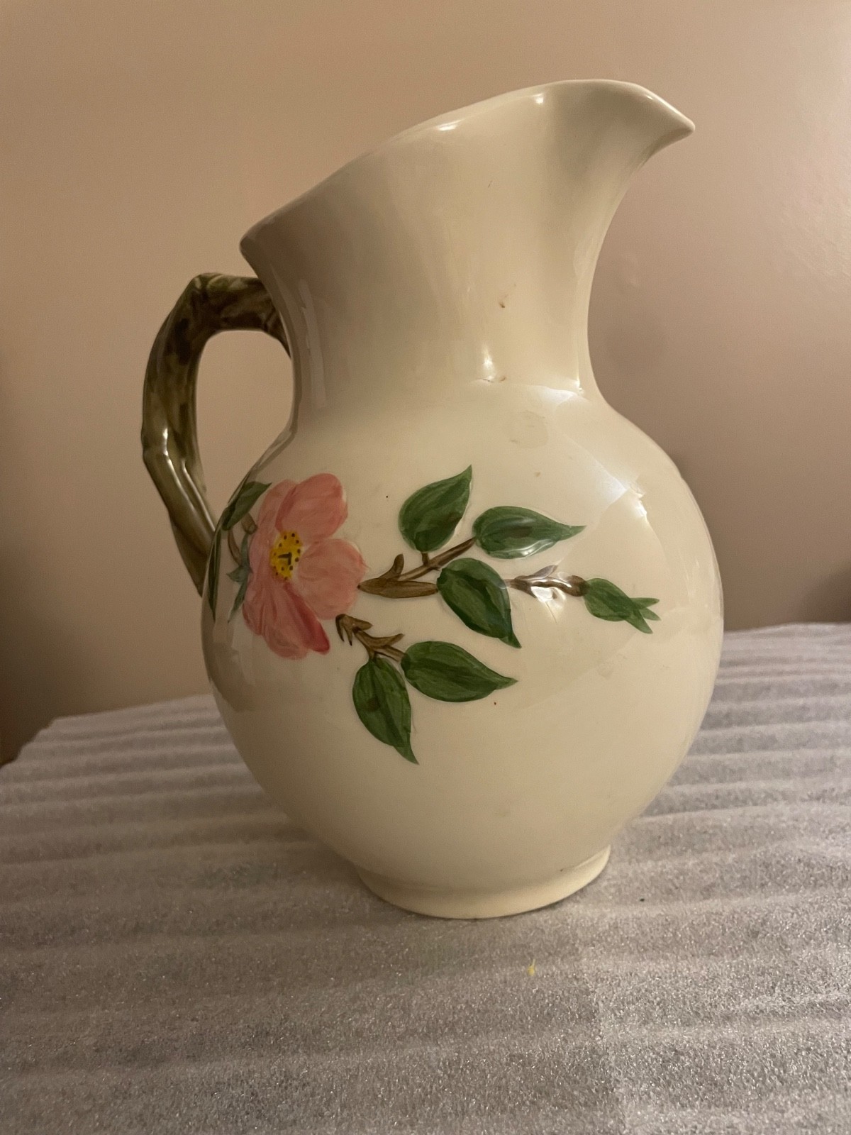 Vintage Franciscan Desert Rose Large ~8.5″ Water Pitcher