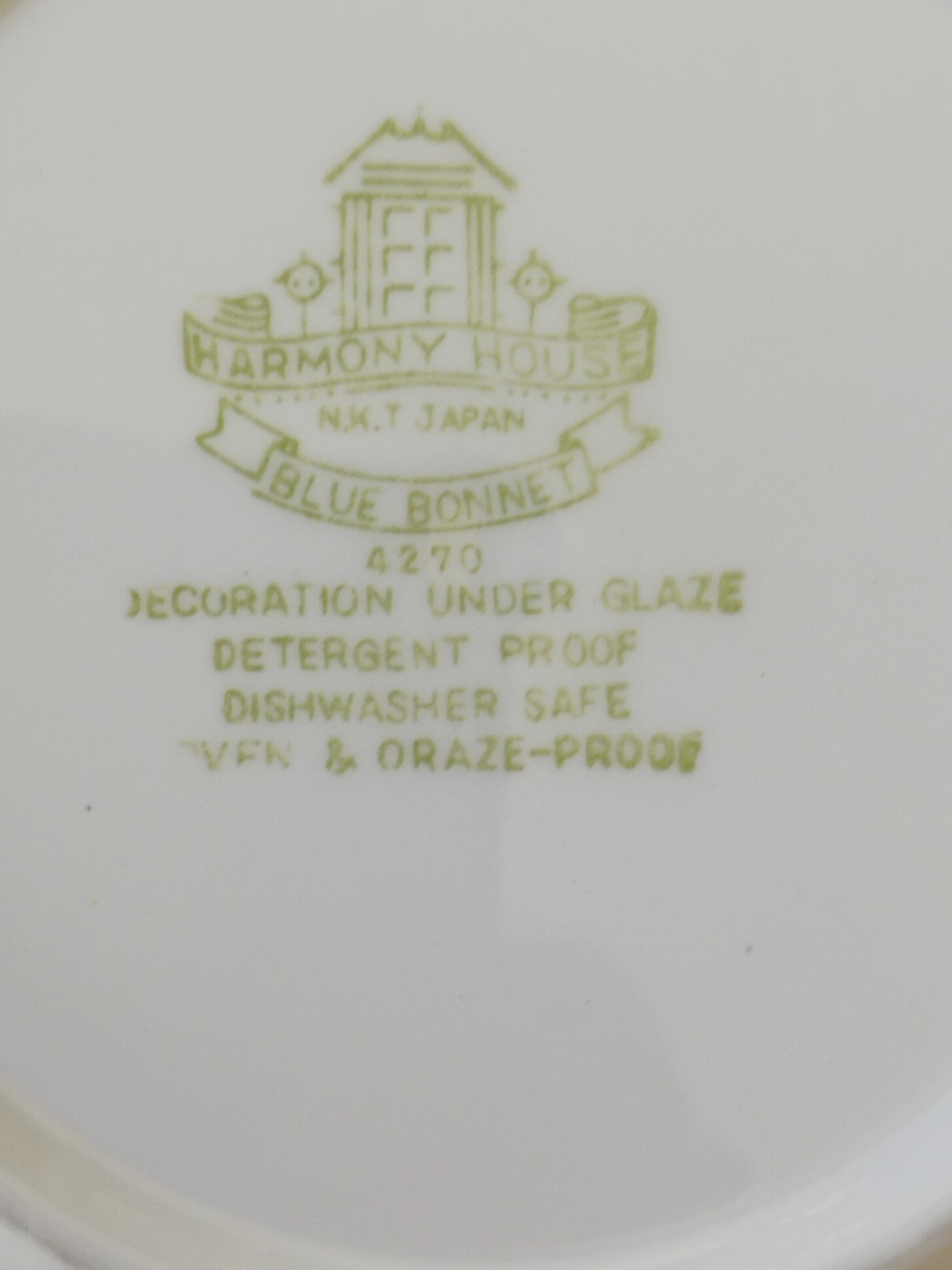 DINNERWARE-HARMONY HOUSE/Blue Bonnet-JAPAN- Serving Plate 7″ Set of 3