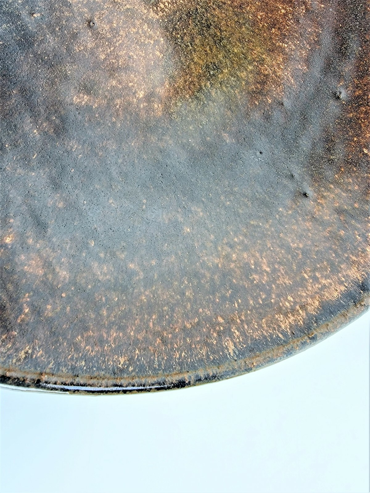 Studio Art Stoneware Bowl by H. Martin Handmade Centerpiece Bowl Signed 14″