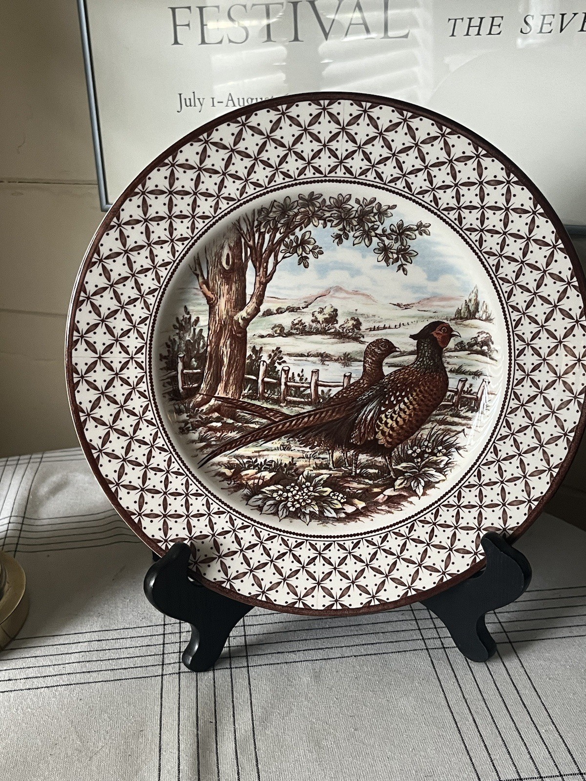 Royal Stafford Pheasant Thanksgiving Harvest Dinner Plate 11”
