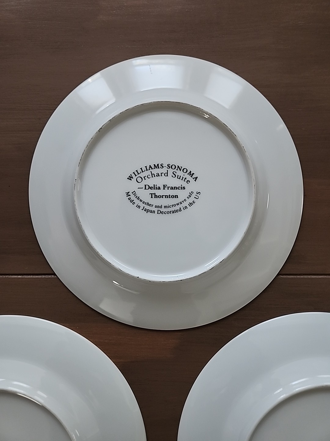 Williams Sonoma ORCHARD SUITE Salad Plates 7.75” Plum Pear Cherry Set Of 3