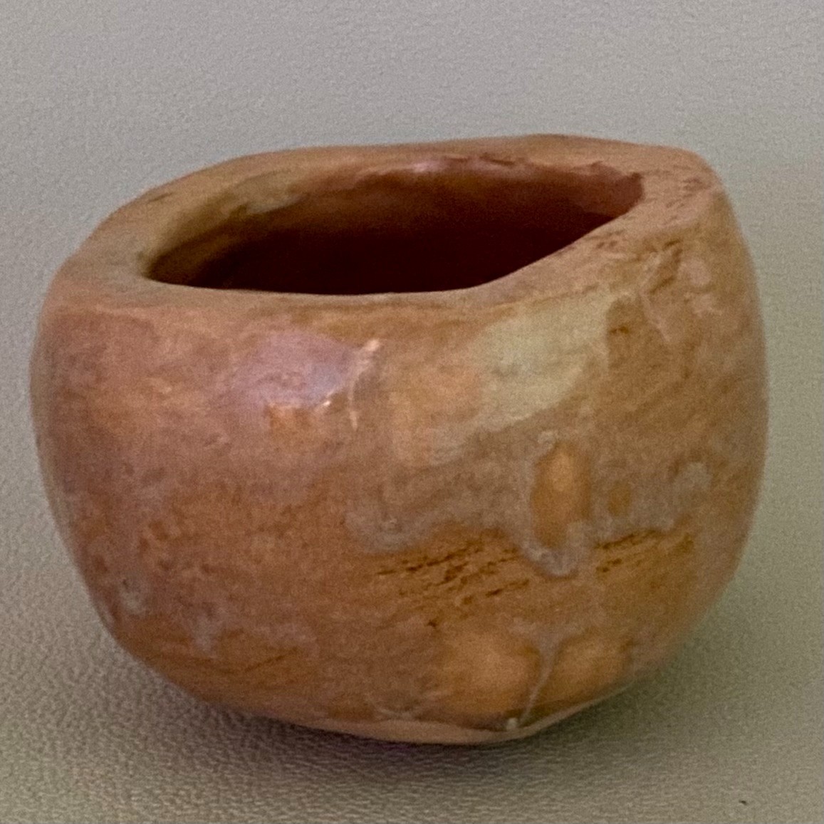 OOAK Studio Pottery Embossed Shark Pinch Pot Small Bowl Handcrafted Shark Week