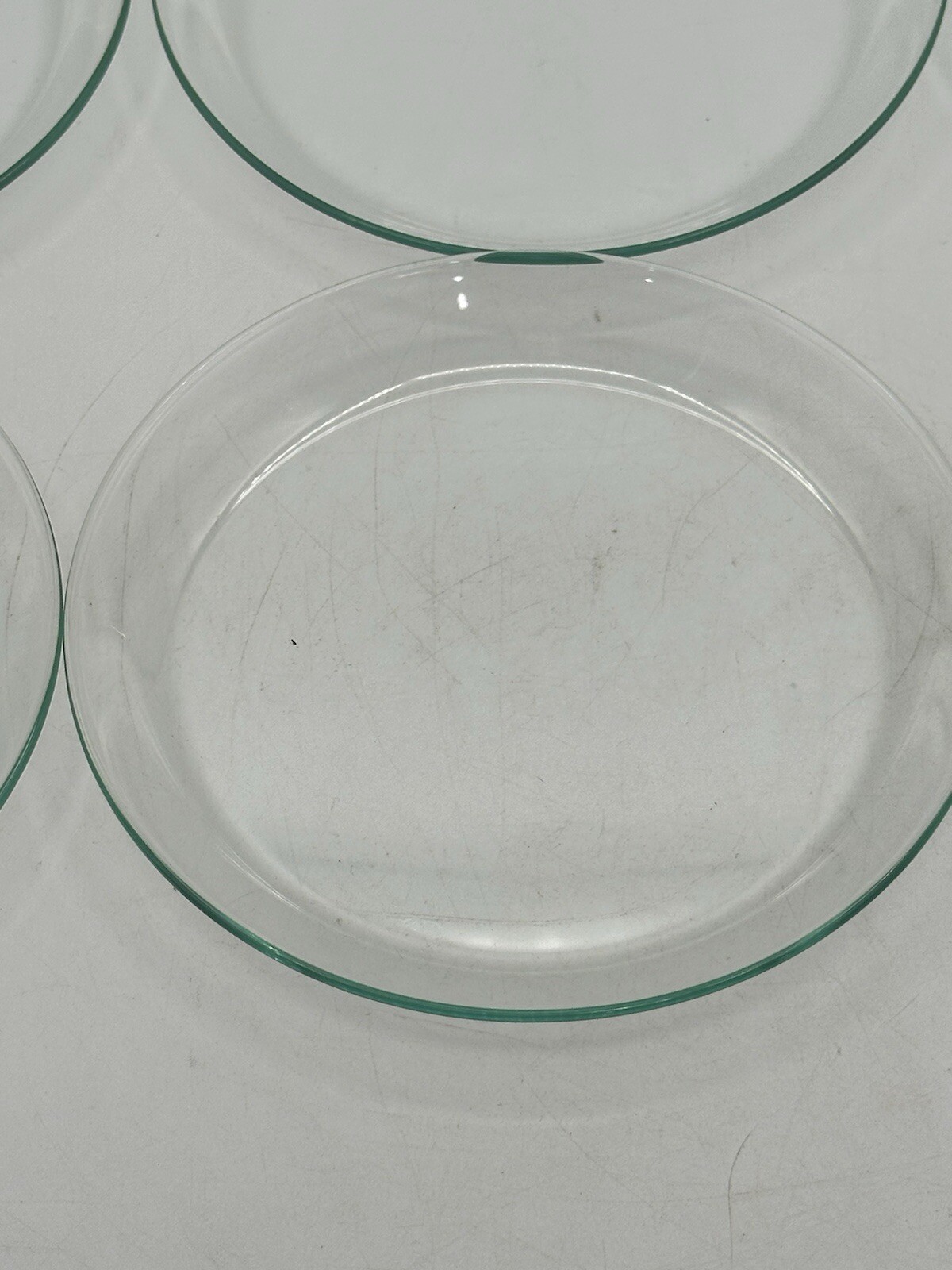 Clear Glass 6.25” Snack Or Candle Plate Set Of 6 With 5/8” Spill Guard Lip