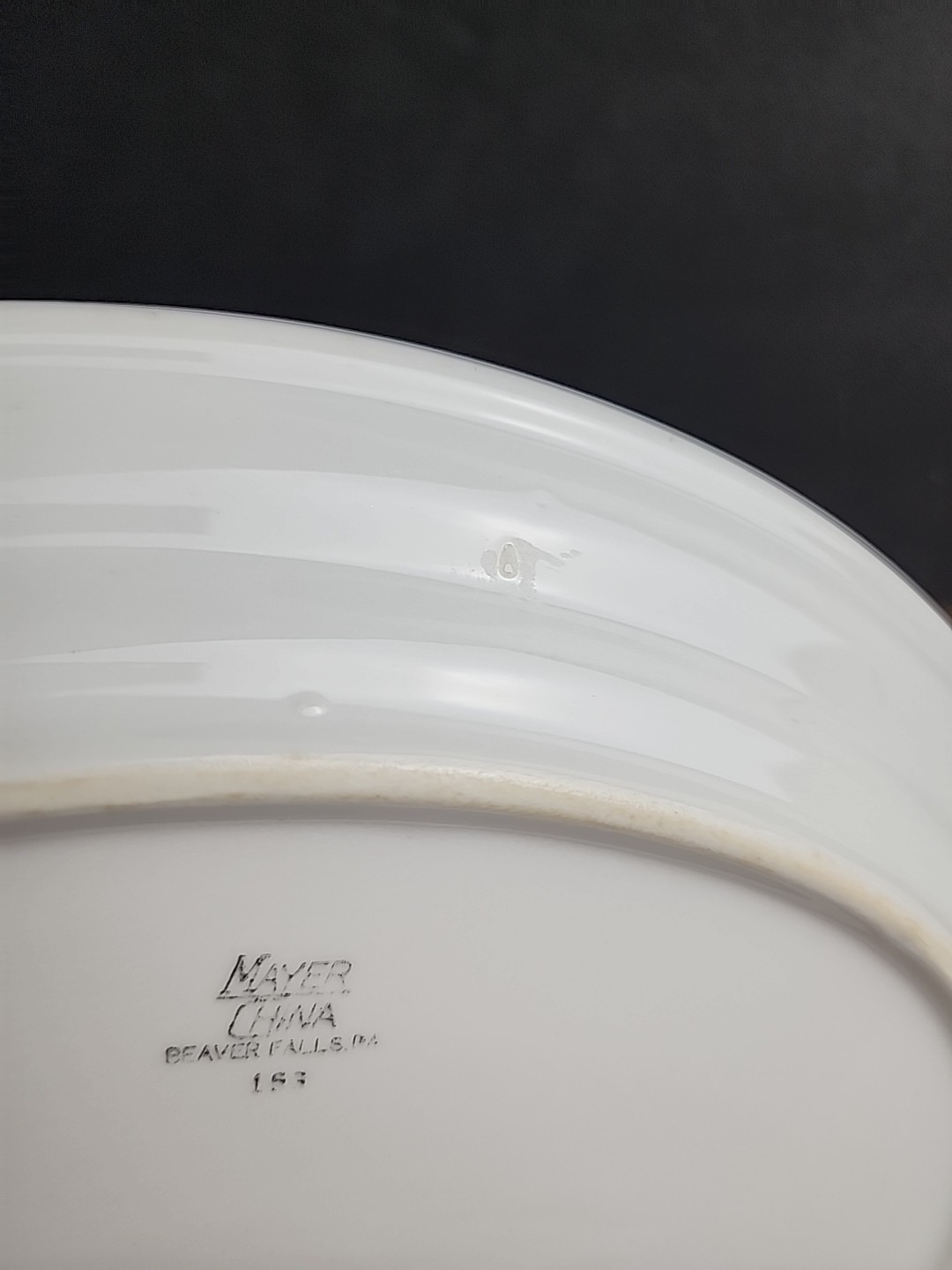 Vintage Mayer China Oval Platter Ivory White Restaurant Ware 10 X 7 in