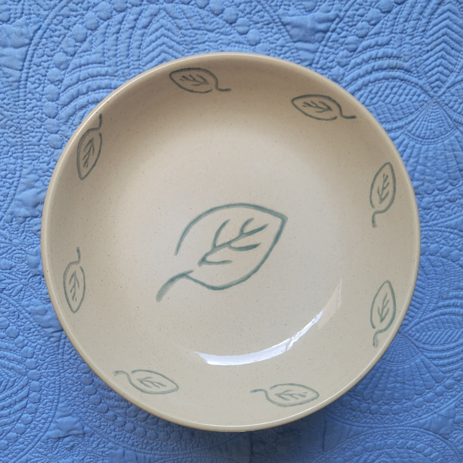 Pier 1 Handpainted Earthenware Italia Leaf Pasta Serving Bowl 12in