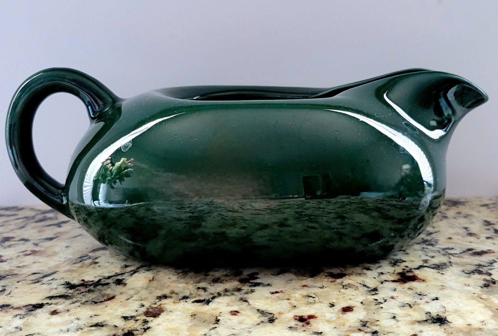 Hollydale Malibu Modern 16oz Gravy Boat Forest Green California 1940s-50s