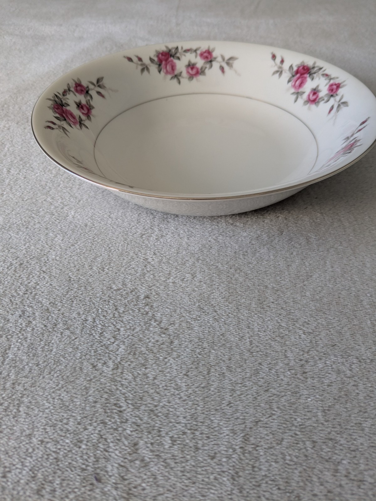 Kyoto Rose Garland Coupe Soup Bowl 7 1/2″ Fine China Made in Japan Total of 8