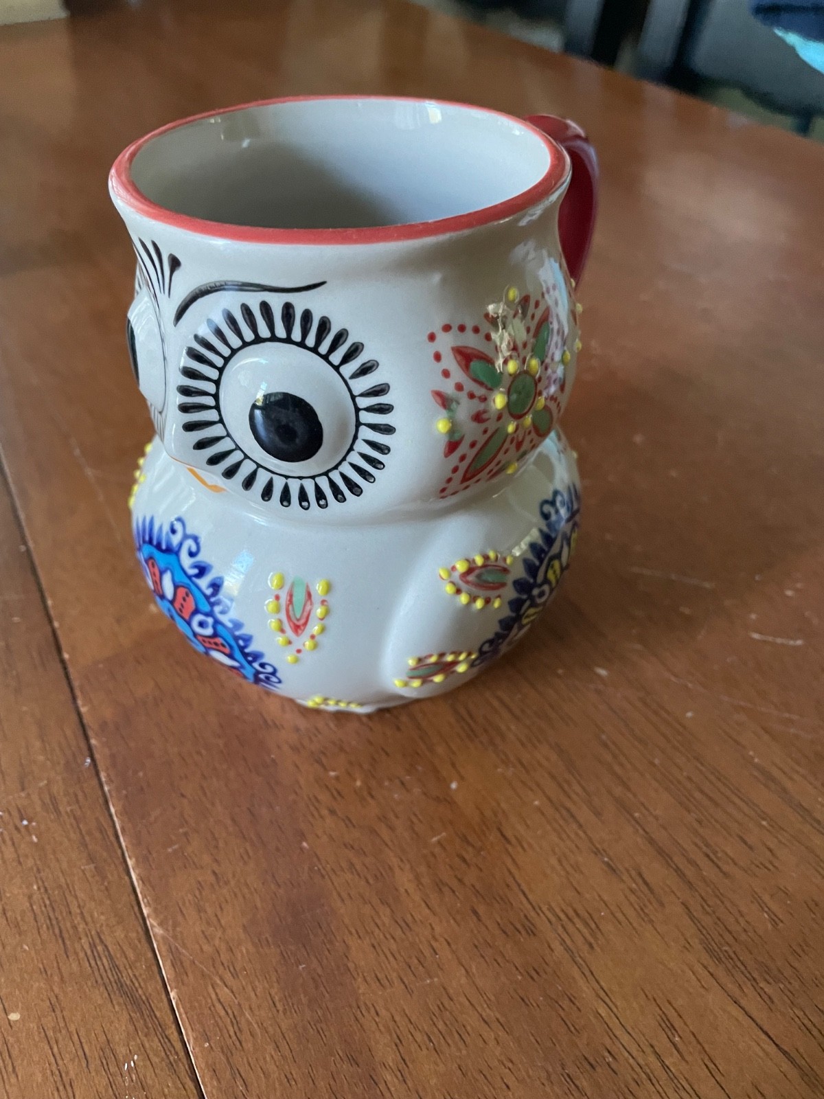 Yokohama Studio Miyabi Owl Mug Hand Painted Ceramic 3D Coffee Tea Cup Japan