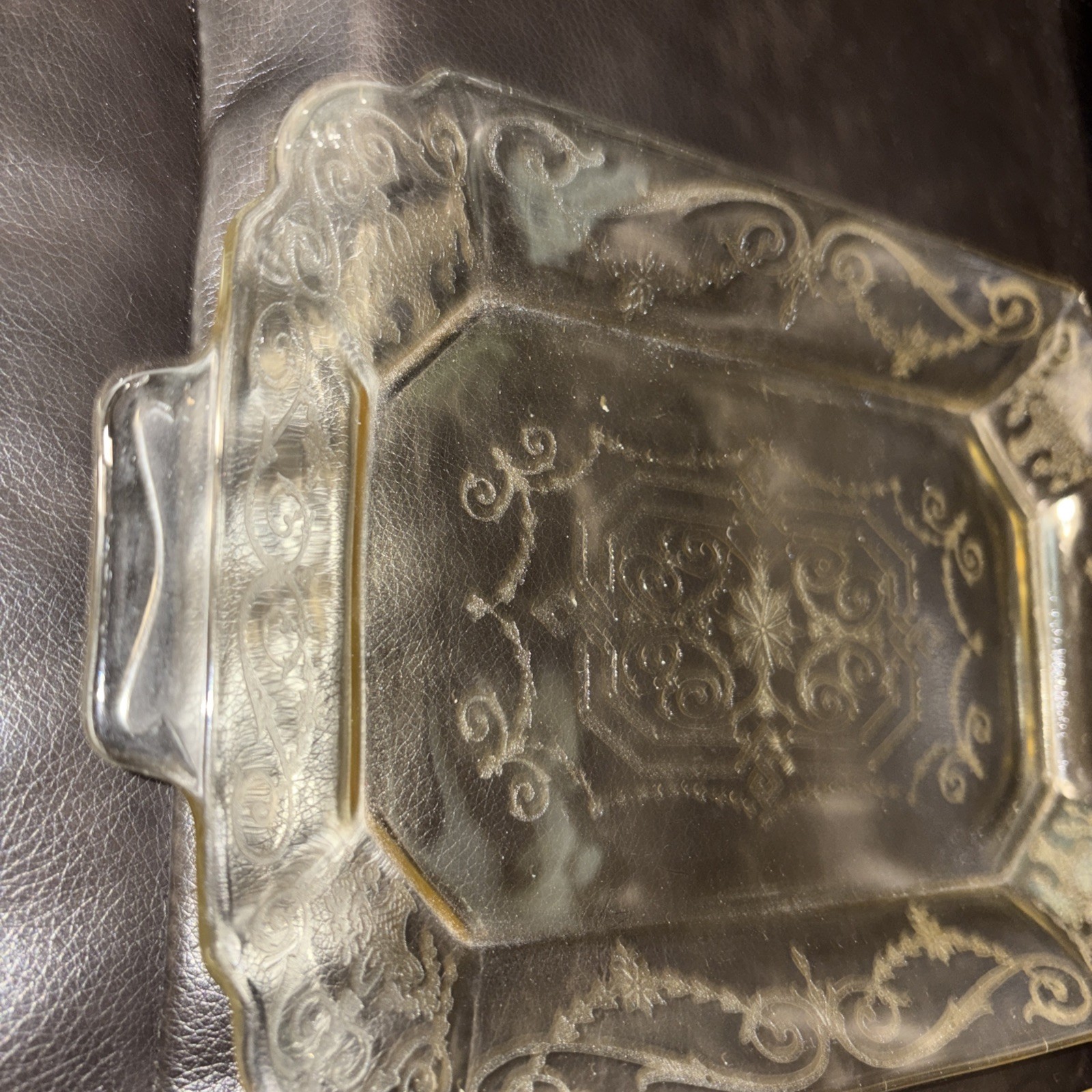 VtgPlatter Yellow Lorain Basket Indiana Glass 1929-32 Depression Glass 11.5×7.25