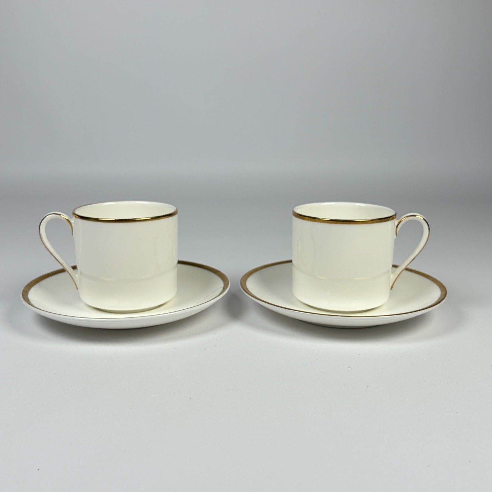 2 Royal Doulton ‘Alice’ Bone China Demitasse Cup & Saucer Sets H5122 England