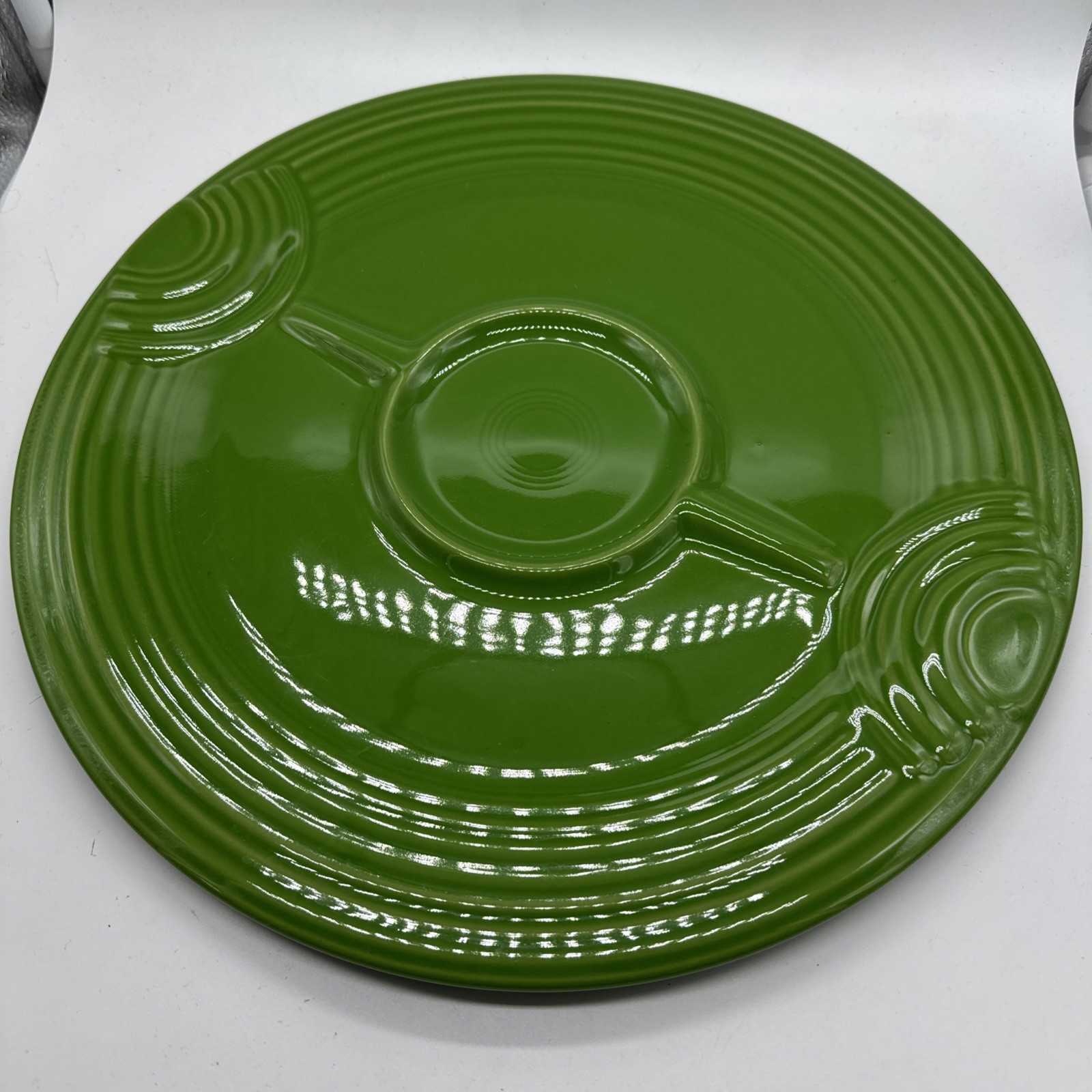 Fiestaware Retired Shamrock Hostess Tray NEW Homer Laughlin Green Platter