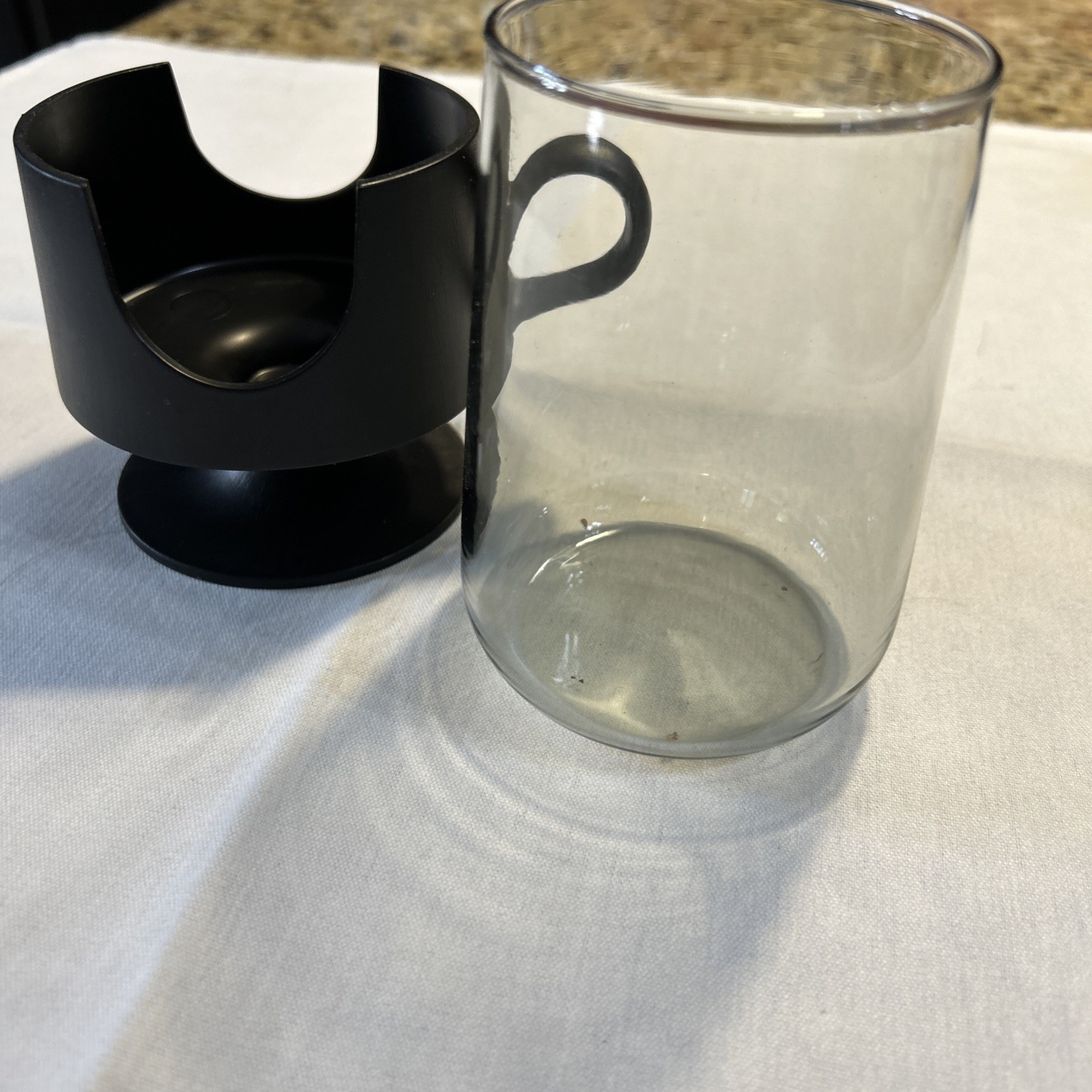 Vintage 70’s Glas-Snap Cups Black By Corning Set Of Six Bonus Smaller 1