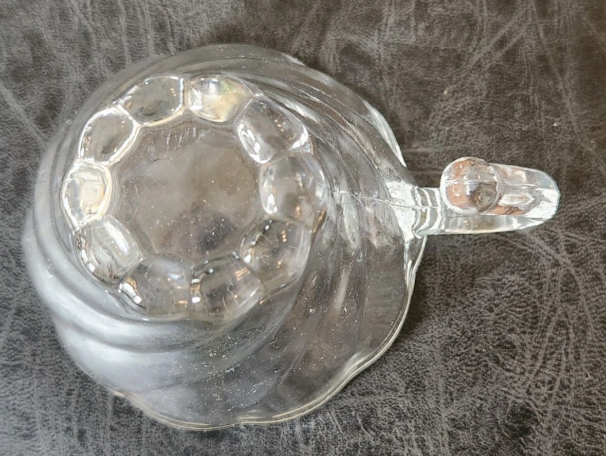 HAZEL ATLAS COLONIAL SWIRL Punch Bowl Set 12 CUPS, PUNCH BOWL + STAND