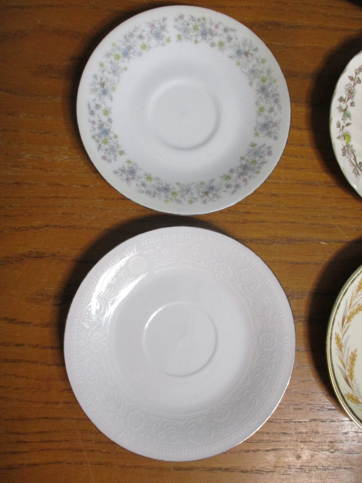 x8 – Mixed Lot of Saucer Plates – 5.25″ to 6-3/8″